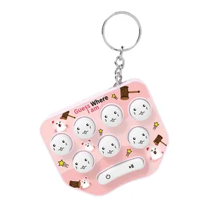 YLW Hersteller Zertifizierung abgeschlossen Hamster Memory Fun Mini Pocket Toy Geschenk Schlagen Sie einen Maulwurf Schlüssel bund Spiel maschine