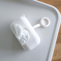 Nouvelle conception de couvre-lingettes en silicone antidérapant réutilisable avec couvercle pour bébé et adulte, étui à lingettes facile à ouvrir/fermer