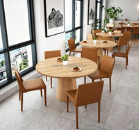 Meubles d'hôtellerie de haute qualité, ensemble de canapés modernes avec structure en bois pour café, sièges en cuir capitonnés
