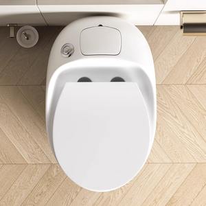 Inodoro moderno de cerámica con sifón de tubo <span class=keywords><strong>grande</strong></span> Asiento de inodoro silencioso Inodoro de una pieza WC - Product Image 4