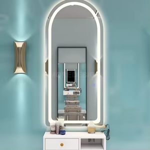 Nuovo Stile di <span class=keywords><strong>Arredamento</strong></span> <span class=keywords><strong>per</strong></span> Salone di Bellezza, Specchio da Parete Decorativo <span class=keywords><strong>per</strong></span> Barbiere con Luci LED - Product Image 4