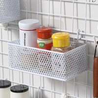 Mimu - Collection d'accessoires pour grille de rangement en acier inoxydable de style japonais : grille de rangement, crochets de suspension, support à fleurs, étagère
