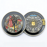 Pièces de monnaie commémoratives en laiton plaqué antique, de haute qualité, fabriquées en usine, pièces de monnaie de défi en métal 3D personnalisées à double placage