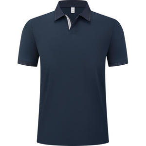 Seamless Sant Microfiber Seagull Collar Short Sleeve Polo Shirt Unisex Breathable Summer Workwear T-Shirt Light Green - Product Image 3