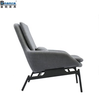 Chaise de luxe en tissu gris argenté, avec coussins arrières, pour bureau, pour loisirs, de styliste
