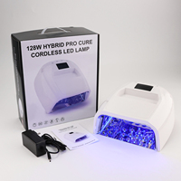 Lampe à ongles LED UV sans fil rechargeable 128W avec capteur automatique rapide, mode faible chaleur, lumière bleue professionnelle, logo fourni, pour usage en salon