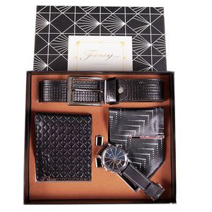 Set Regalo Personalizzato con Logo Stampato: Portafoglio, Cravatta e Orologio al Quarzo per la Festa del Papà, Festa dell'Uomo, Regalo per Fidanzato - Product Image 1