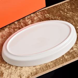 จานกระเบื้องโบนไชน่าสำหรับร้านอาหาร ขายส่งจากโรงงานโดยตรง เหมาะสำหรับเสิร์ฟปลา บาร์บีคิว กุ้งมังกร  รับสั่งทำสีตามต้องการ ใช้กับเครื่องล้างจานได้ - Product Image 3