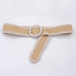 Ceintures tressées en paille PP, Vintage, <span class=keywords><strong>ceinture</strong></span> tricotée, tissée, élastique, extensible, en <span class=keywords><strong>raphia</strong></span> - Product Image 2