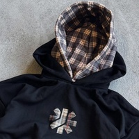 Fabricant de sweats à capuche courts et amples pour hommes, style streetwear vintage, avec impression sérigraphiée personnalisée OEM, patchwork et appliques, pour la mode urbaine.