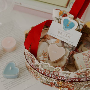 Velas pequeñas hechas a mano en forma de corazón coloridas atmósfera perfumada <span class=keywords><strong>mini</strong></span> fragancia perfumada vela perfumada de cera de té - Product Image 5