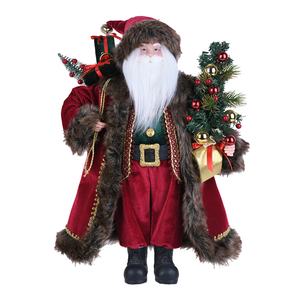 Luxuriöse Weihnachts mann figur für Weihnachten aus Stoff, geeignet für festliche Feiern Anpassbarer Stoff artikel - Product Image 1