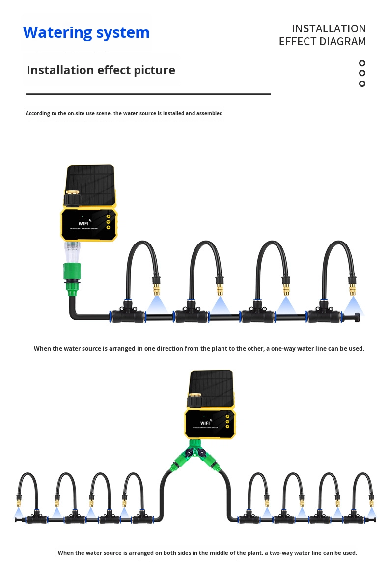 Yellow Wifi solar timer  20m copper pipes