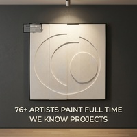 Peinture abstraite texturée 3D personnalisée pour projet de mise en valeur résidentielle haut de gamme, design d'art mural pour hôtel de luxe