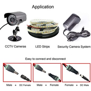 5.5mm x 2.5mm <span class=keywords><strong>DC</strong></span> nam <span class=keywords><strong>Power</strong></span> Jack Adapter cắm 2 Pin vít chấm dứt đồng liên hệ với nhựa kết nối cho CCTV Camera LED ánh sáng - Product Image 6