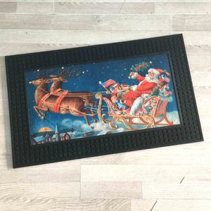 <b>Outdoor</b> Holiday Musical <b>Light</b>-UP Music LED <b>Light</b> Sound <b>Battery</b> Sensor Christmas Entrance Welcome Rubber Door Mats - Product Image 3