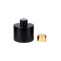 Verre blanc noir mat de luxe de 100ml pour bouteilles de diffuseur de roseau arôme de parfum vide pour la décoration de la maison bouchon à vis Carton emballé