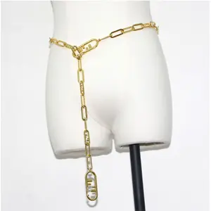 Gold Chain Belts for Women Dress Thick Metal Link Waist Chains Belt for Jeans Skirt Girls Fashion