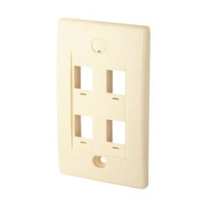 Supporto per 6 moduli, colore avorio, ideale per installazioni elettriche e connessioni versatili in case e uffici. - Product Image 1