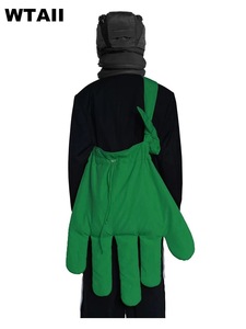 Extra-large canvas <b>gloves</b> - Small-batch designed - Large-capacity - Ugly but cute - Funny - Single-shoulder crossbody bag - Fing - Product Image 3