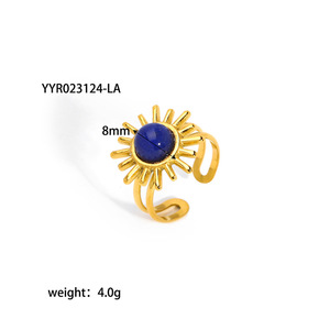 Anello in Agata Opaca e Acciaio Inossidabile con Logo Personalizzato, Vendita all'Ingrosso per Negozi di Gioielli e Rivendita - Product Image 2