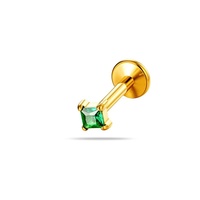 Perhiasan tindik telinga labret titanium hypoallergenic ASTM F136 G23 dengan ulir dalam, grosir