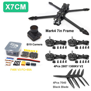 Kit de châssis Mark4 7 pouces, Contrôleur de vol F405 V3, Stack ESC 60A, Moteur 2807 1300KV, Hélice 7040, VTX 2.5W pour Drones de Course FPV <span class=keywords><strong>RC</strong></span> - Product Image 4