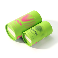 Boîte cylindrique en papier kraft personnalisée de qualité alimentaire, avec doublure en aluminium anti-humidité, pour emballage de thé, de plantes médicinales et de matcha