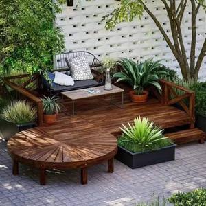 Outdoor Terrace Camping Garfern Carbonized Solid Wood Floor Elevation Laying Waterproof Anticorrosive Platform - Product Image 5
