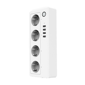 Enchufe Inteligente Wi-Fi Tuya con Ahorro de Energía, 4 Puertos USB, Compatible con <span class=keywords><strong>Alexa</strong></span> y Google Home, con Monitor de Consumo de Energía - Product Image 1