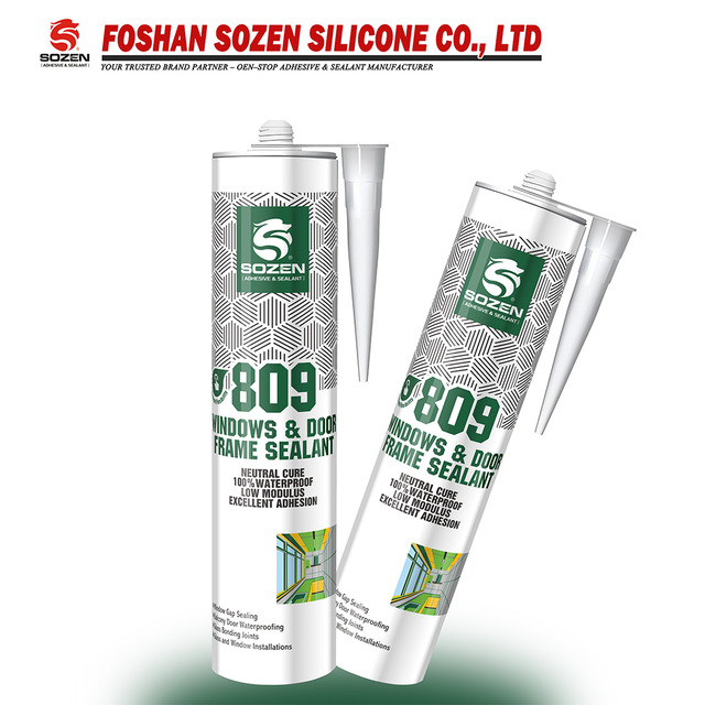 Direct Factory Supply Sozen-809 Neutral Silicone Sealant Windows Doors Construction Woodwork Adhesive Made by Sozen Manufacturer