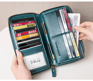 Nouveau <span class=keywords><strong>portefeuille</strong></span> pour femmes avec brosse antivol <span class=keywords><strong>RFID</strong></span> sac à main de grande capacité avec plusieurs positions de carte <span class=keywords><strong>portefeuille</strong></span> long - Product Image 5