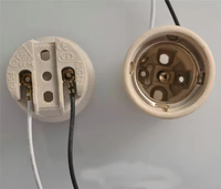 Support de lampe en porcelaine E27 personnalisé, socle à douille 220V avec vis, certifié CE, garantie de 2 ans pour l'éclairage intérieur/extérieur