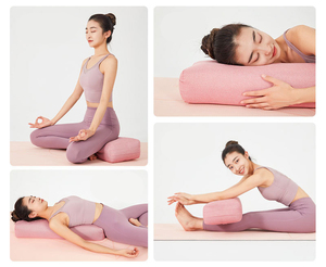 Almohada de Yoga Personalizada con Logotipo, Rectangular y Redonda, Rellenable con Semillas de Trigo Sarraceno y Kapok - Product Image 5