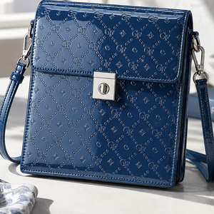 Bolso Bandolera de Cuero PU Brillante para Hombre con Logotipo Personalizado, Bolso Mensajero de Lujo con Solapa, Bolso de Hombro de Gran Capacidad para Negocios y Uso Diario, OEM ODM - Product Image 2