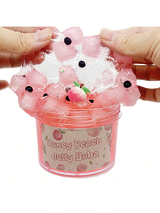 Kit de Slime Cristalino Aromatizado Boba Crunchy de 100 ml, Slime en Cubos de Gelatina con Aroma a Fresa, Uva y Melocotón, Decoración Navideña, Regalo para Fiestas de Cumpleaños - Product Image 2
