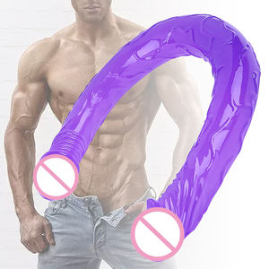 Silicone morbido realistico Dildo enorme pene BDSM vibratore di plastica dura per uso maschile e femminile - Product Image 3