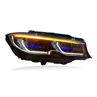 Feux avant laser SJC Auto Accessories pour BMW Série 3 G20 G28 2019-2022, double feux de jour, feux jaunes et blancs, support AFS