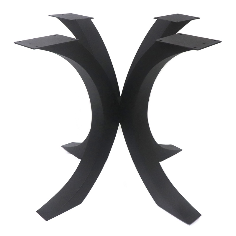 Modern Industrial X Legs Steel Cast
