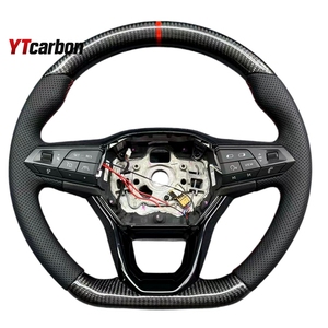 Volante Deportivo de Fibra de Carbono Real Personalizado YTcarbon para <span class=keywords><strong>Leon</strong></span> ST <span class=keywords><strong>FR</strong></span> Cupra <span class=keywords><strong>19</strong></span>+, Accesorios Interiores para Auto, Estilo Racing - Product Image 4