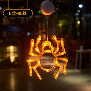 Fiesta de boda decoración de Halloween iluminación telaraña murciélago en forma de Led naranja ventosa Mini lámpara de noche - Product Image 4
