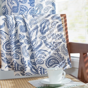 Rideaux floraux à texture lin pour projets hôteliers, OEM ODM, sur mesure, en lin et polyester, qualité contractuelle, pour l'hôtellerie, fabricant pour commandes en gros - Product Image 6