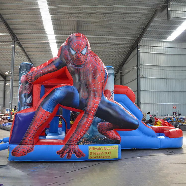 Spider-man Bounce House Spider Man Commercial Crawl Spiderman Bouncy Castles With Ladders