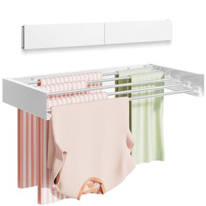 Laundry Drying Rack Collapsible <strong>Wall</strong> <strong>Mounted</strong> <strong>Clothes</strong> Drying Rack Foldable,Indoor Drying Rack Clothing Capacity - Product Image 2