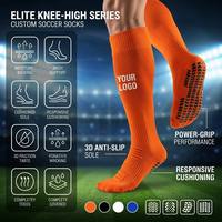 Chaussettes de football à design personnalisé, compression dynamique, tissu durable, séchage rapide, chaussettes d'entraînement de football