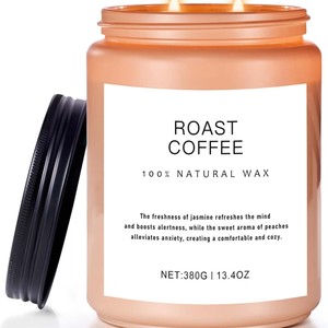 Bougie parfumée de luxe à 2 mèches en cire de soja, faite à la main, lavande et agrumes, vente en gros, marque privée, grand pot en verre avec couvercle pour la décoration intérieure - Product Image 6