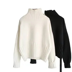 pullover women sweater Knitted Ribbed Slim Turtleneck Sweater Pullover women winter sweater