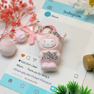 Llavero de conejo con cuentas y estampado de leopardo flocado, colgante para mochila, equipaje, correa para teléfono, colgante para bolso, llavero para coche, venta al por mayor - Product Image 5