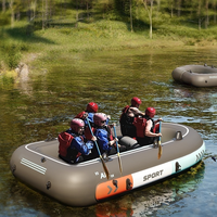 Bateau de pêche gonflable 1/2/3/4 personnes, bateaux à rames gonflables en PVC, bateau de sauvetage pour la mer - Vente chaude
