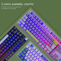 Clavier de jeu filaire rétroéclairé RGB, clavier d'ordinateur à membrane 104 touches, panneau métallique, étanche, pour Esports, bureau, PC